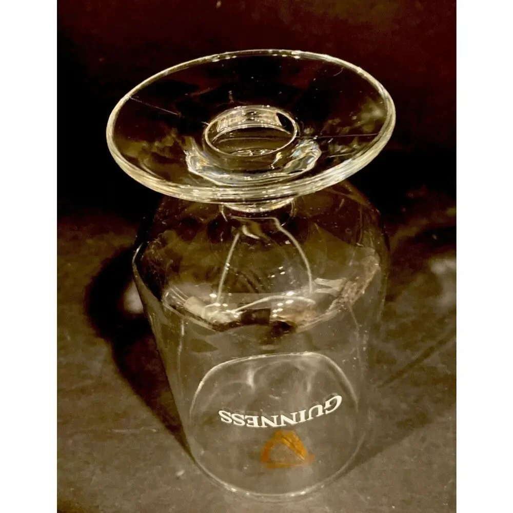 Authentic Guinness STEM Pint GlassEmbossed HARP 14.2oz  SET Of 2.